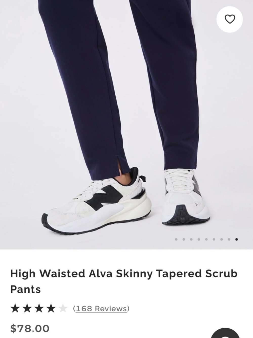 FIGS NEW High Waisted Alva Skinny Fit Tapered Pants Scrub Pant S Navy Blue - Picture 5 of 16